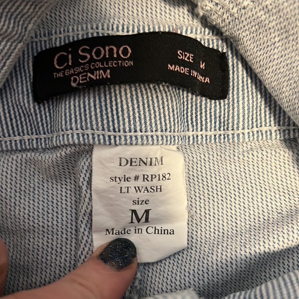 CI SONO Light Blue Wash Straight Leg Overalls - Picture 7 of 7